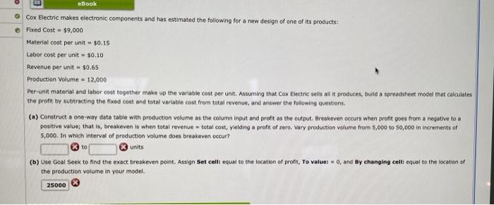  E eBook Cox Electric makes electronic components and has estimated the