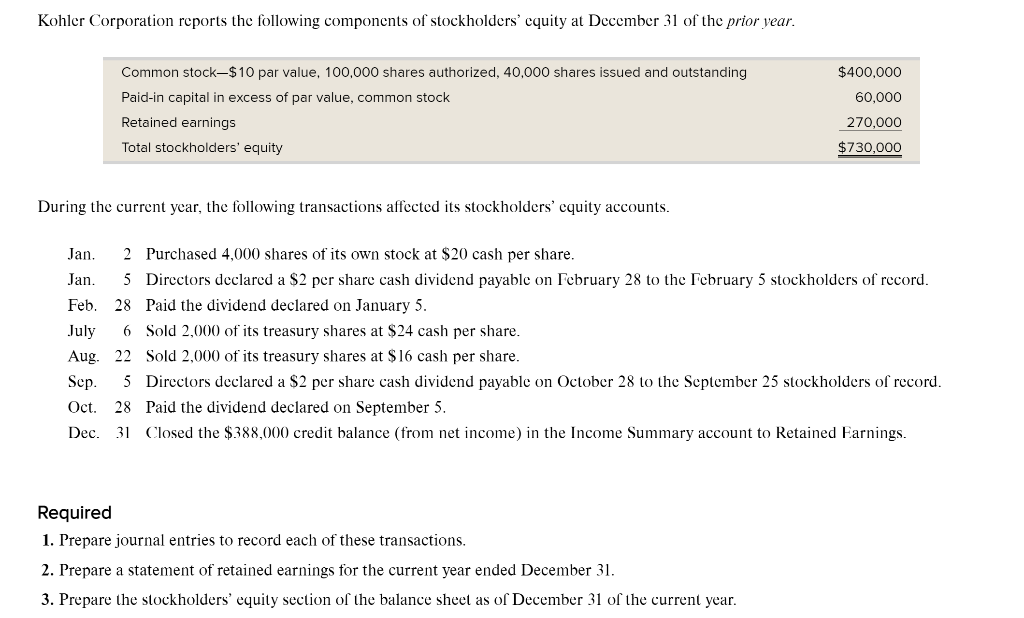 Can someone help me with this? During the current year, the following