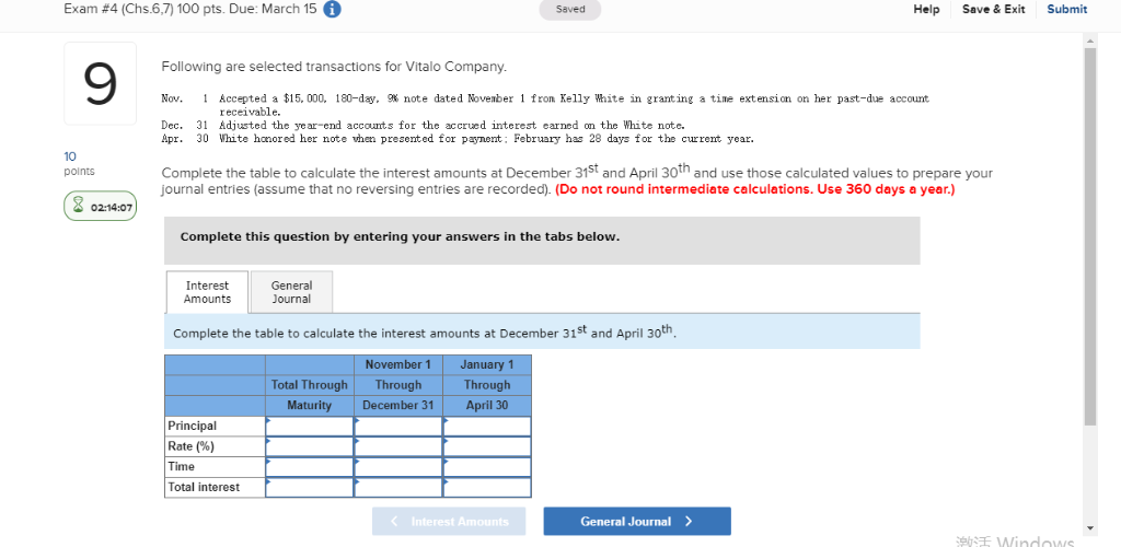 Nov. 1 Accepted a $15,000, 180-day, 9% note dated November 1