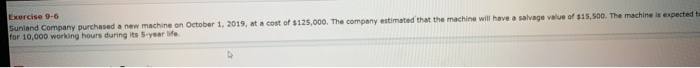 to O decimal places, e.g. 2,125) 2019 Depreciation expense Your answer is
