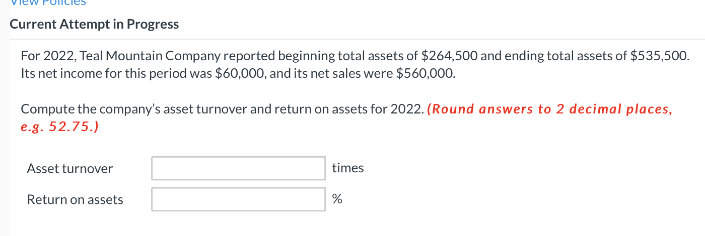 Current Attempt in Progress For 2022, Teal Mountain Company reported beginning