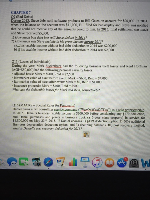 zui w LU, anu unen buive uie pruviem. CHAPTER6 Q1 (Deduction for