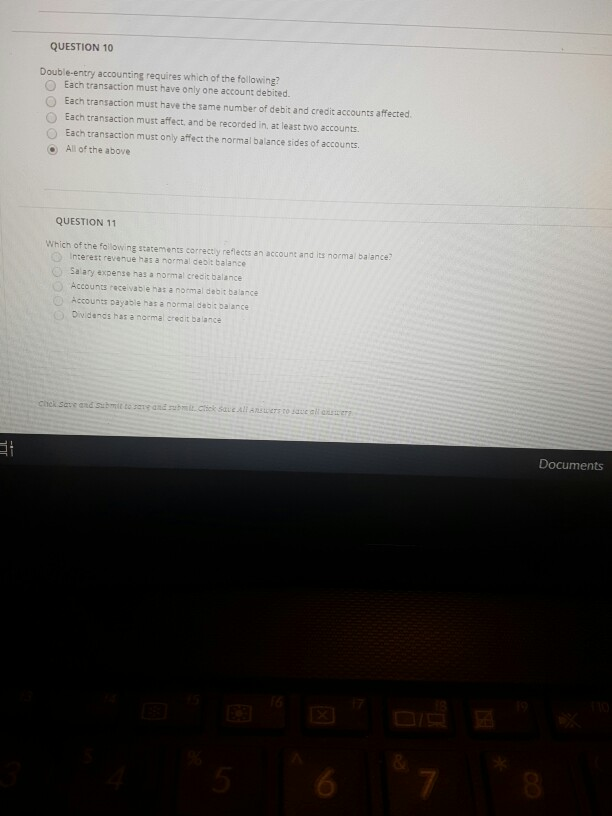 of the following statements correctly reflects an account and its normal balance?