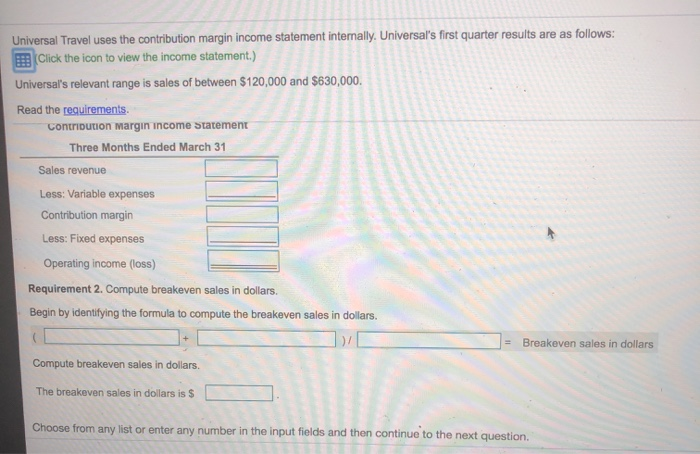 margin 282,750 166,400 Less: Fixed expenses $ 116,350 Operating income Print Done