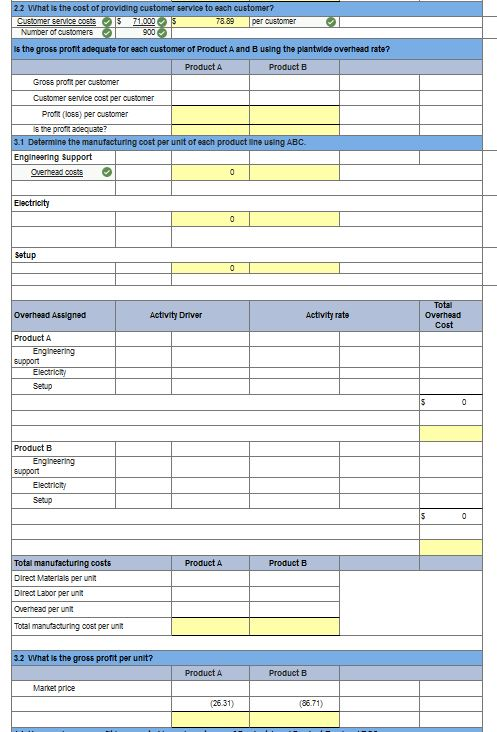 LO P1, P3, A1, A2 The following dats are for the two