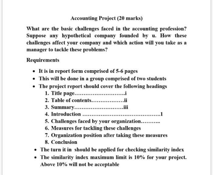  What are the basic challenges faced in the accounting profession? Suppose