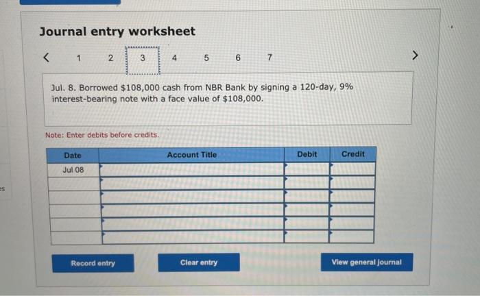 Walker Co. entered into the following transactions involving short-term liabilities. (Use 360