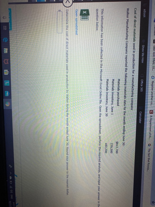  LE Take lest: FINAL EX * Register another co... C A