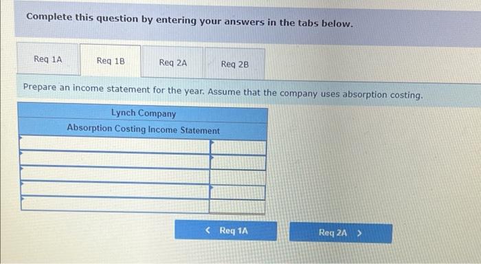 The following costs were incurred during the company's first year of operations