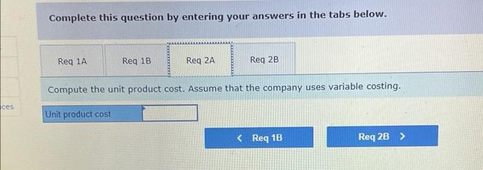 Variable costs per unit: Manufacturing Direct materials $ 11 Direct labor $0