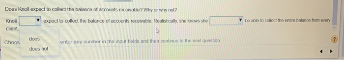 account for uncollectible receivables On August 31, Knoll's accounts receivable were $15