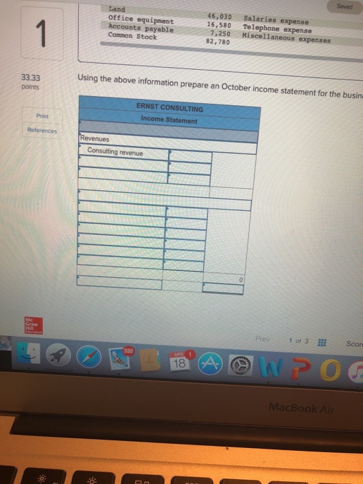 questions displayed below. Print