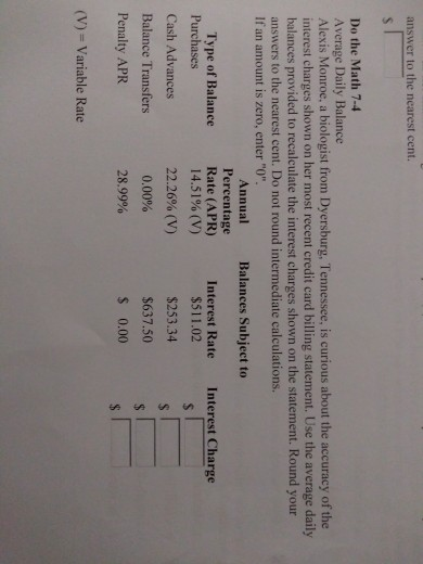  thats all that is given answer to the nearest cent. Do