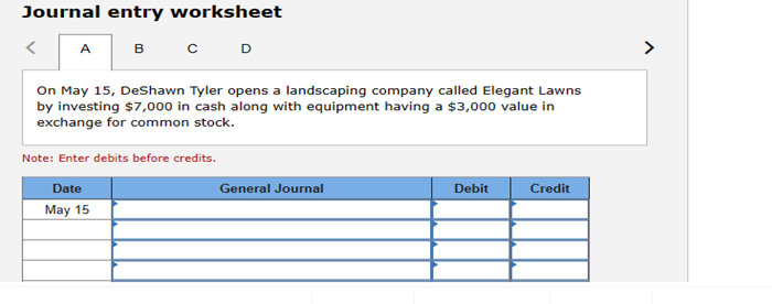 record the transaction in journal entry form, and (3) post the entry
