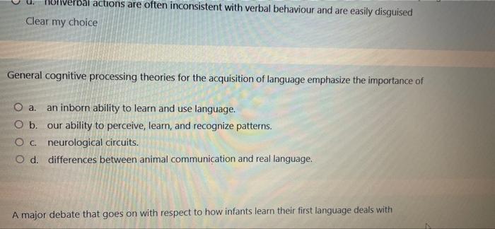  roal actions are often inconsistent with verbal behaviour and are easily