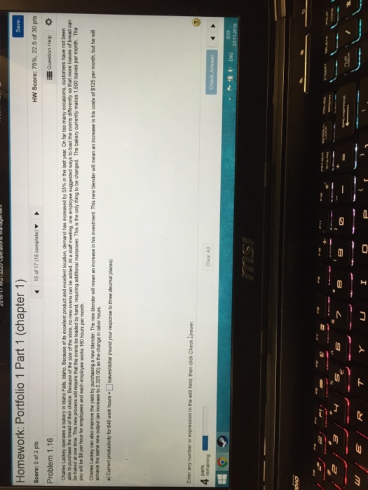 Need help :( Charles Lackey operates a bakery in Because of its