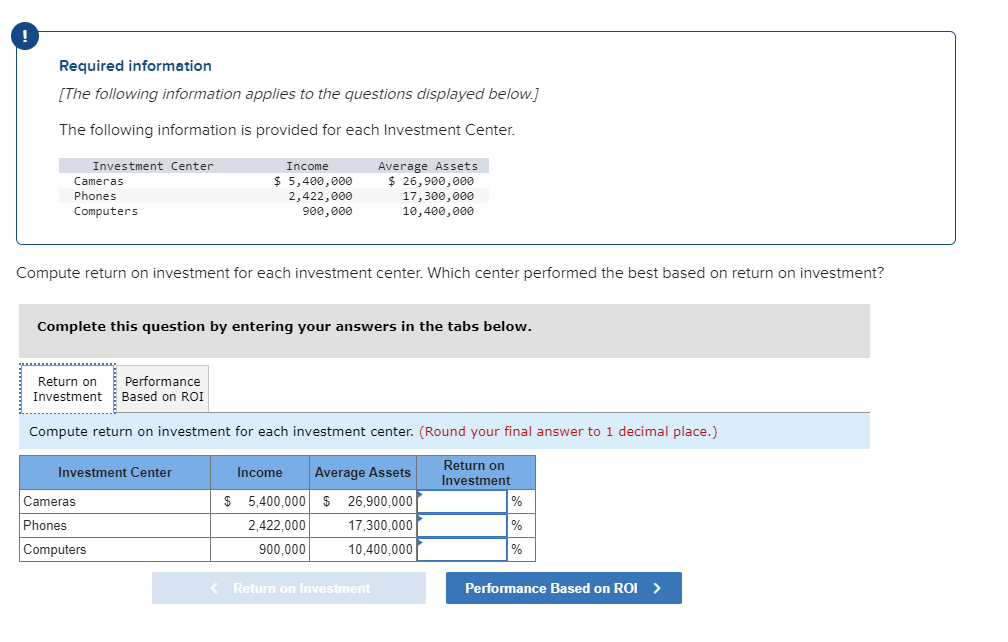 Please help with part 1 and part 2. thank you. Required information