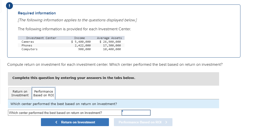 [The following information applies to the questions displayed below.] The following information
