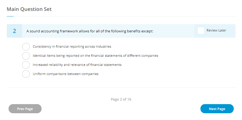  Main Question Set 2 2 A sound accounting framework allows for