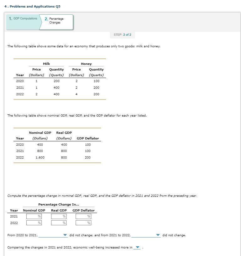 . 4. Problems and Applications Q5 1. GDP Computations The following table