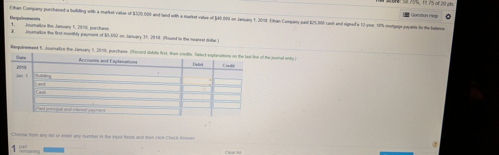  how do you do this one? Is Question Help Ethan Company