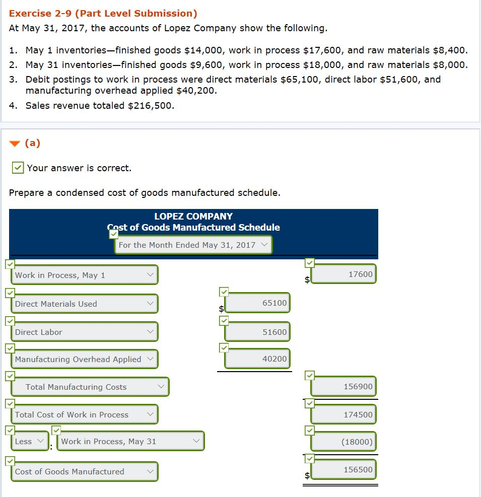  Exercise 2-9 (Part Level Submission) At May 31, 2017, the accounts