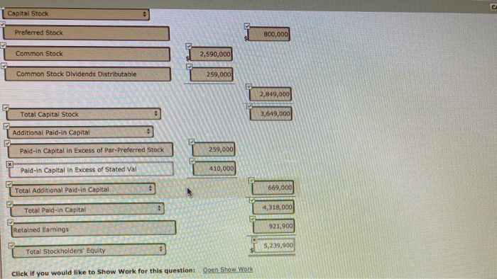 of Preferred Stock Pald-in Capital incess of Par-Common Stock 410,000 Common Stock