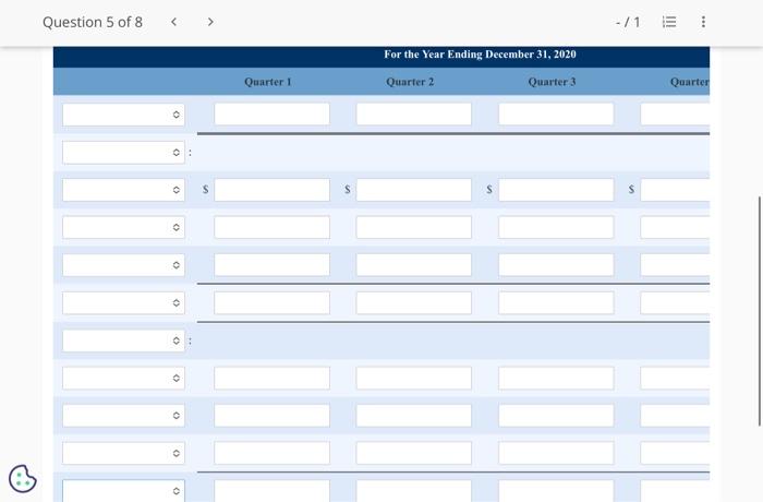 the drop down menu for the questions as well if applicable. Foress
