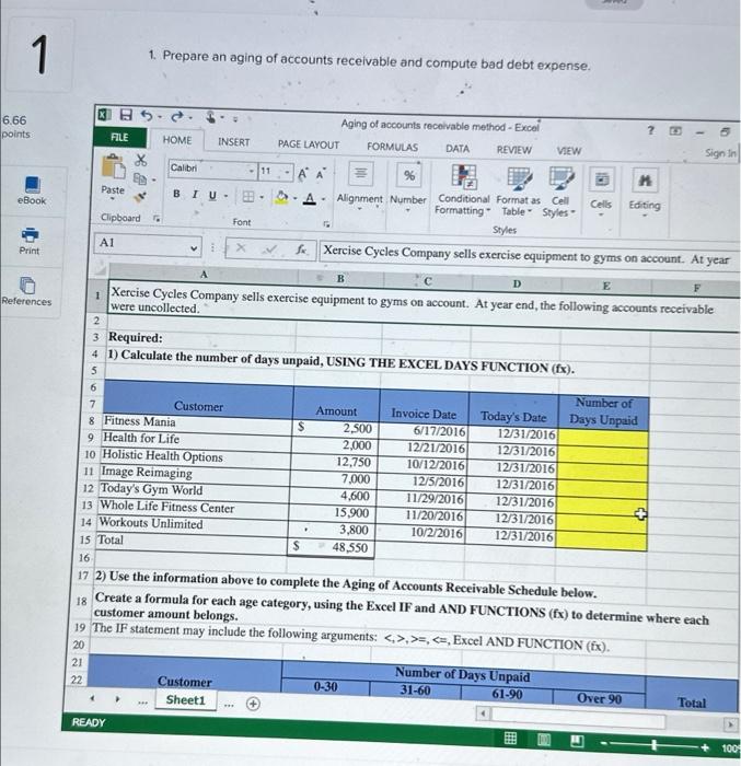  6.66 points eBook Print References FILE Paste BS- A1 1. Prepare