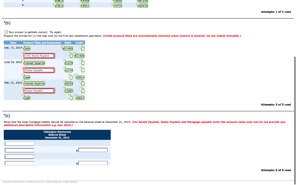 mortgage note on December 31, 2014 . The proceeds from the note