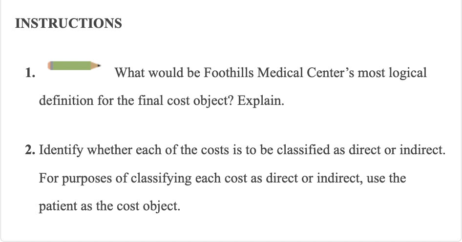 services for operating room personnel b. Salary of intensive care personnel c.