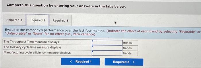 a flexible manufacturing system. The company is also evaluating its suppliers and