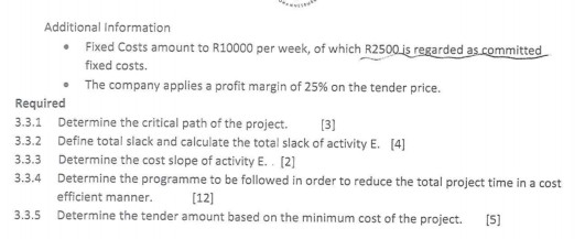 Define a project by referring to its characteristics. [3] 3.2 Show the