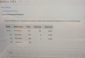  Calculate the weighted-average cost per unit, using a perpetual inventory system.