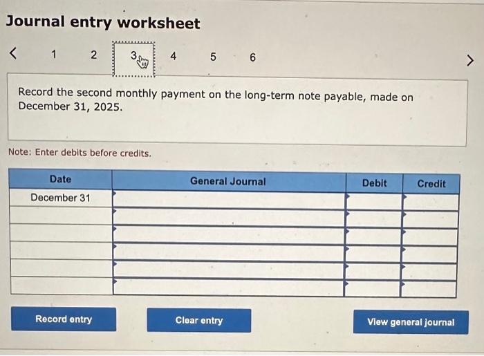 the revenue accounts. Note: Enter debits before credits. Journal entry worksheet 6