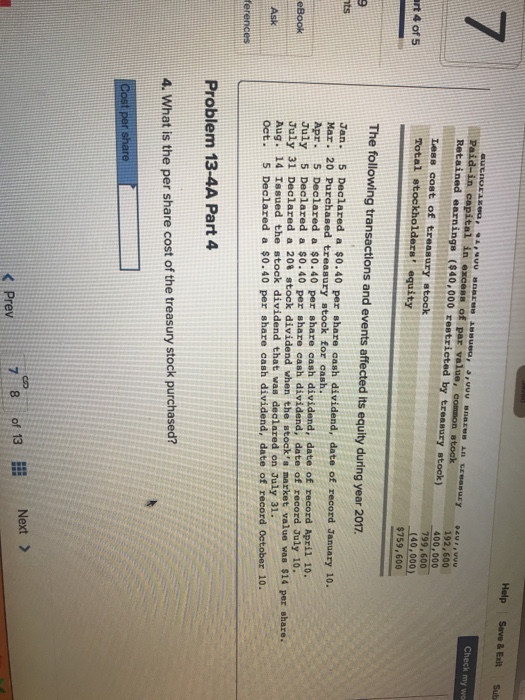 excess of par value, common stock Retained earnings 175,000 135,000 340,000 Total
