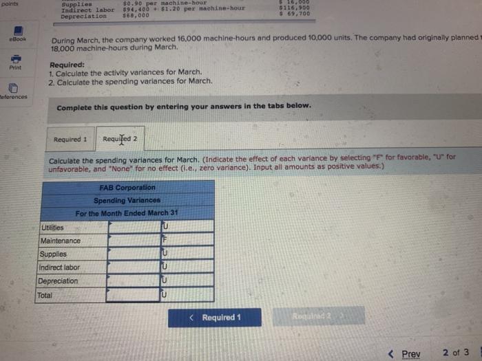 You find that the company has never used a flexible budget, and