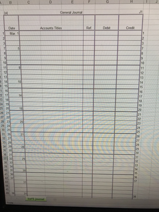 journal provided(in excel file) Problem information: Bill Werner opened Werner Carpet Cleaners