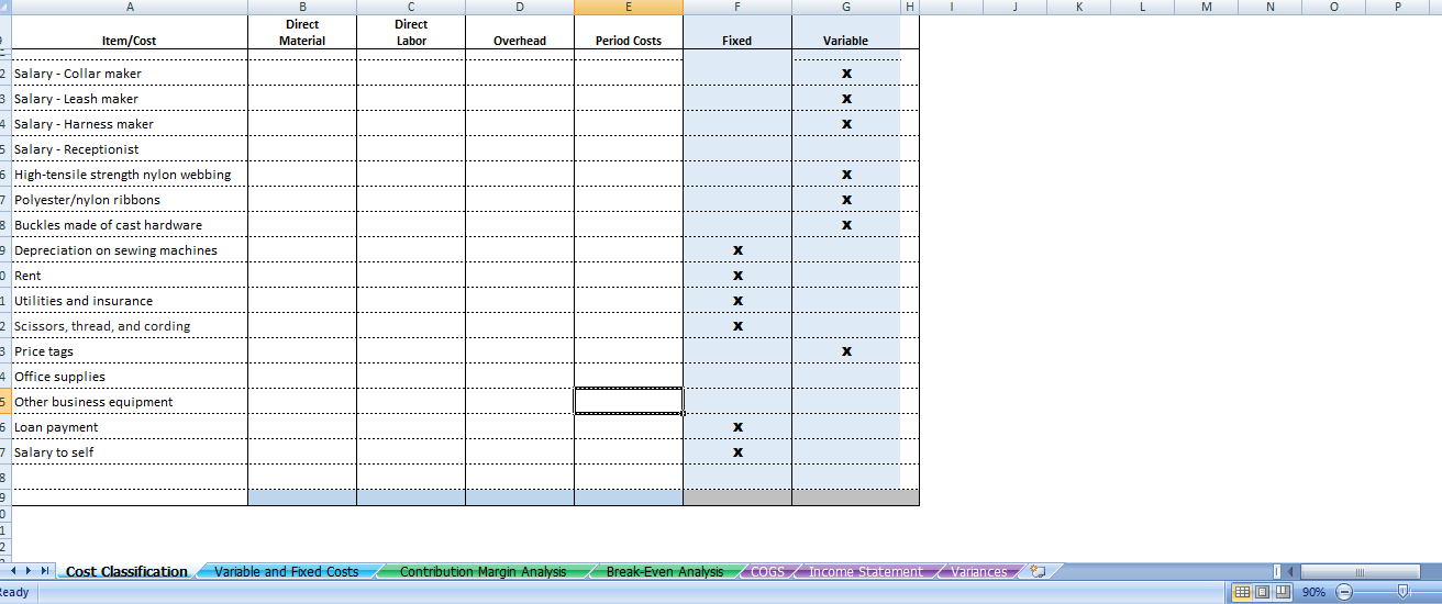 and submitted using Microsoft Excel. Overview Successful entrepreneurs understand all aspects of