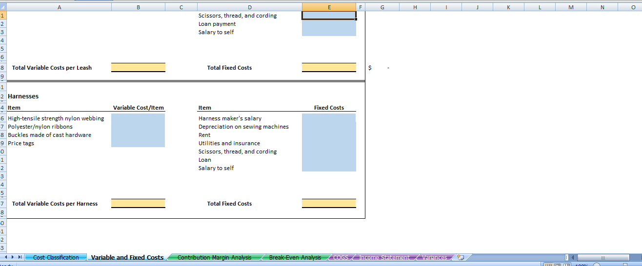 managerial accounting principles to evaluate and manage costs related to your services