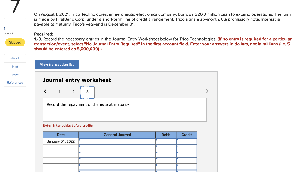 operations. The loan is made by FirstBanc Corp. under a short-term line