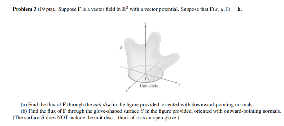  Problem 3 (19 pts). Suppose F is a vector field in