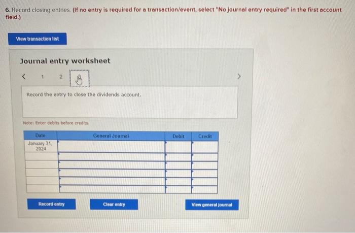 following account balances During January 2024, the following transactions occur: Zanuary 2