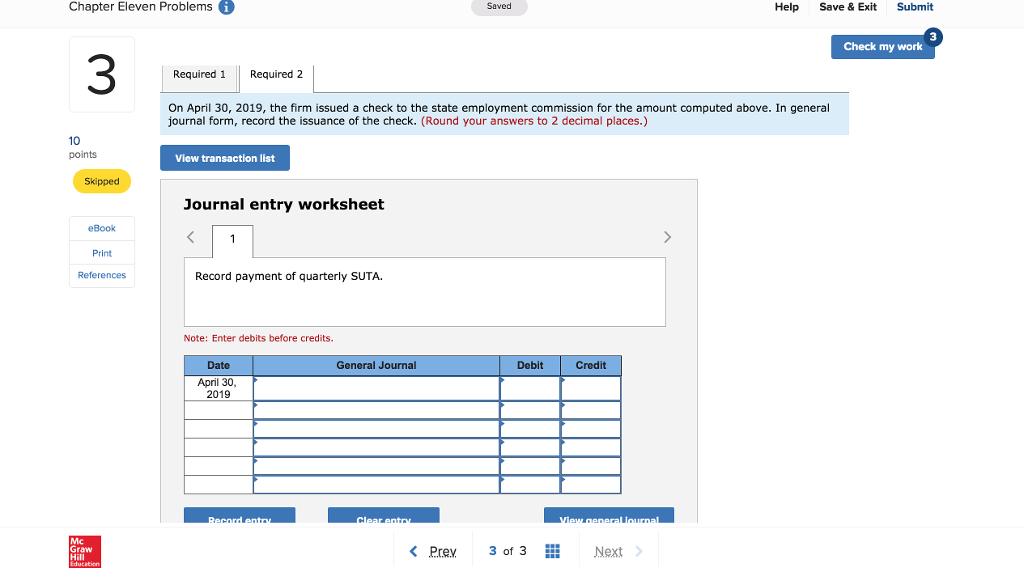 and 5.4 percent for SUTA tax. All earnings are taxable. 2. Prepare