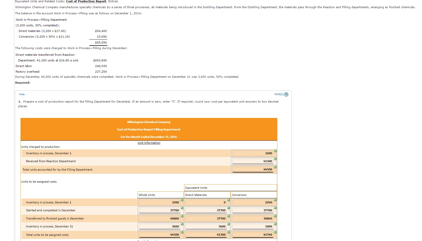 I need help with #3. Determine the increase or decrease in the
