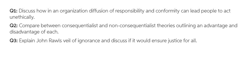  G1: Discuss how in an organization diffusion of responsibility and conformity