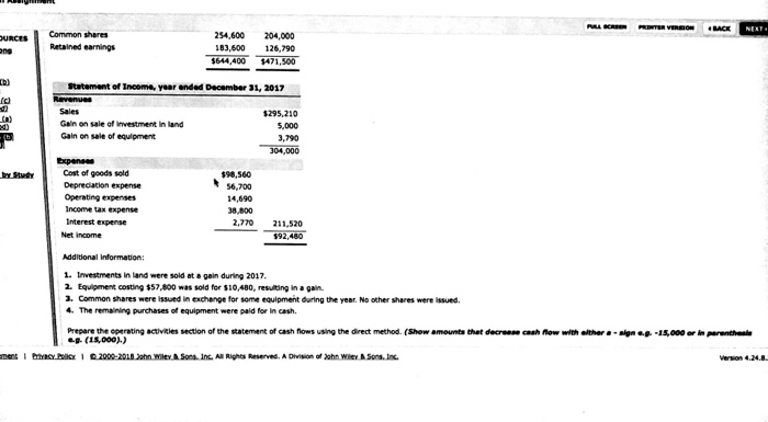 position and statement of inco me are given below for ?? t