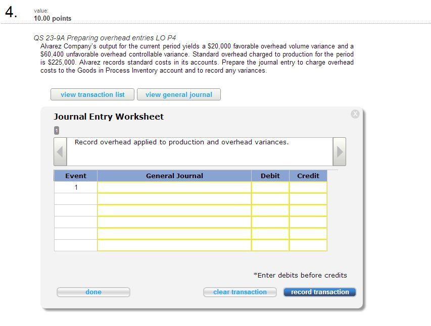 How can I solve this problem? thank you QS 23-9A Preparing overhead
