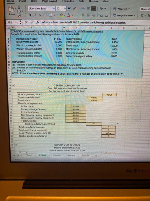  Home Insert Draw Page Layout Formulas Data Review View Liberation Sans