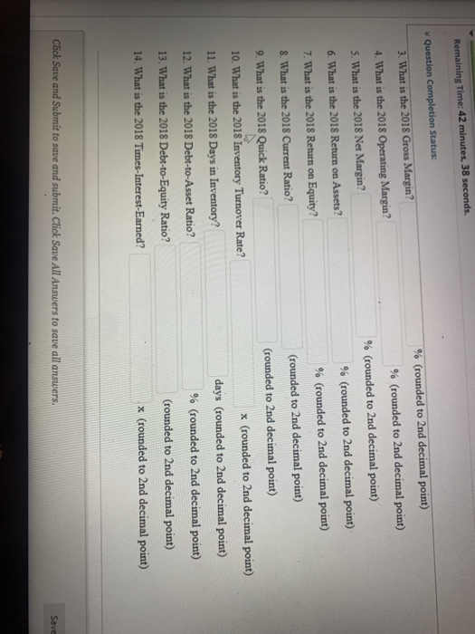 all percentages should be presented in the form 12.34%, not .1234. If